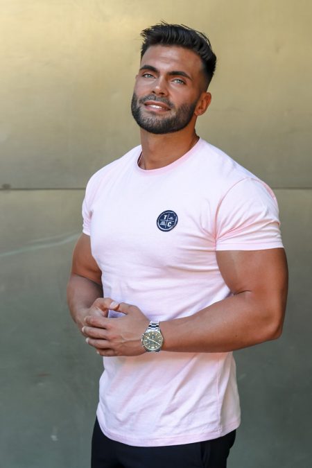Απαλό Ροζ ανδρικο basic T-shirt